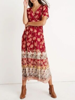 NEW Madewell Tulip Sleeve Maxi Dress in Tall Sunflowers Women’s Size Small NWOT